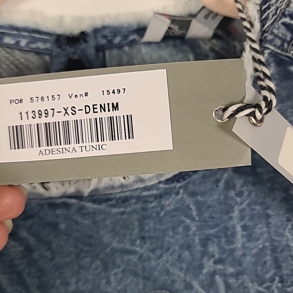 NWT Anthropologie Conditions Apply Sleeveless Adesina Tunic Denim Dress Sz XS - Picture 6 of 10